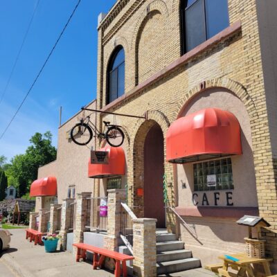 Outside Jordie's Trailside Café