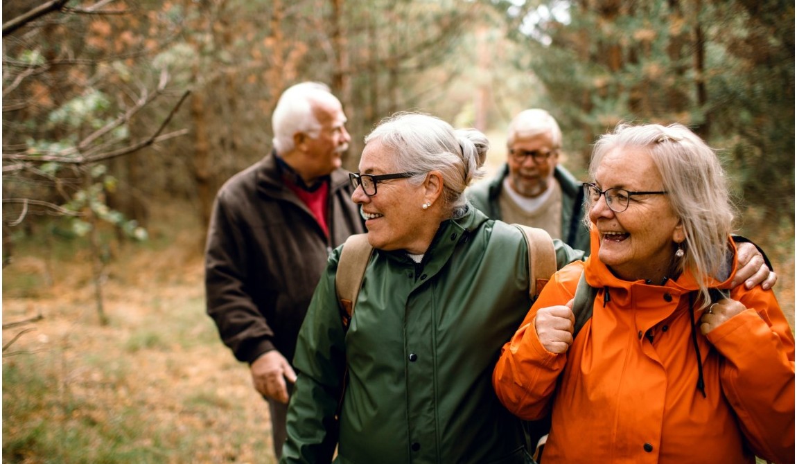 Elderly Hiking