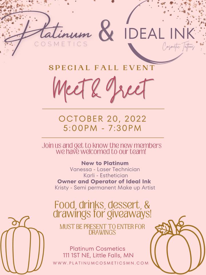 Platinum Cosmetics: Meet & Greet