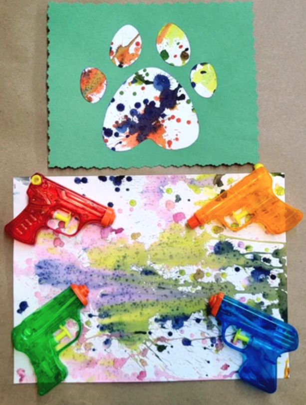 Youth Art Class Squirt Gun Watercolor: Session 2