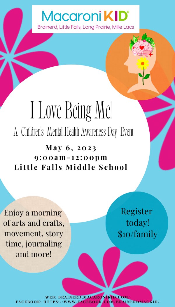 "I Love Being Me!" Children's Mental Health Awareness Day!