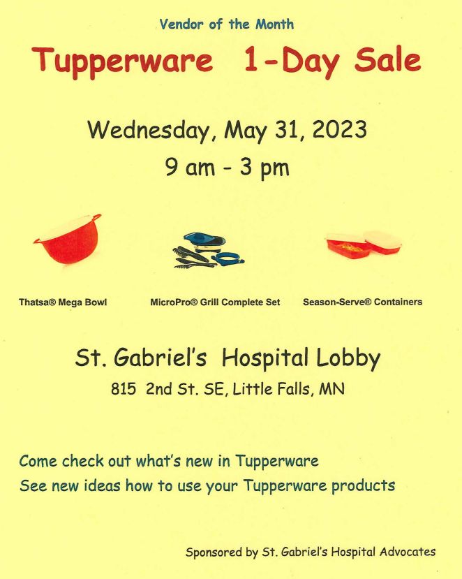 Tupperware 1-Day Sale - Visit Little Falls