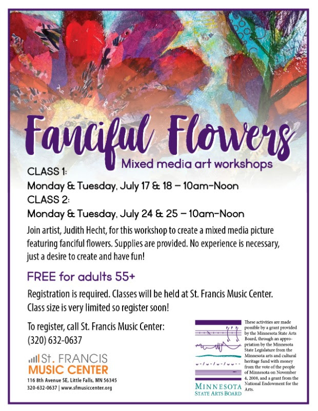 Fanciful Flowers: Mixed Media Art Class