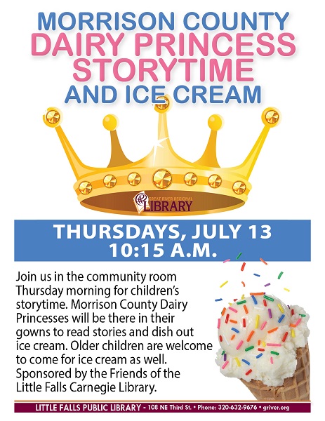 Morrison County Dairy Princess Storytime and ice cream