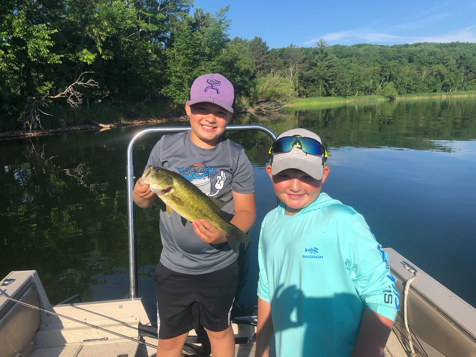 Kids with fish