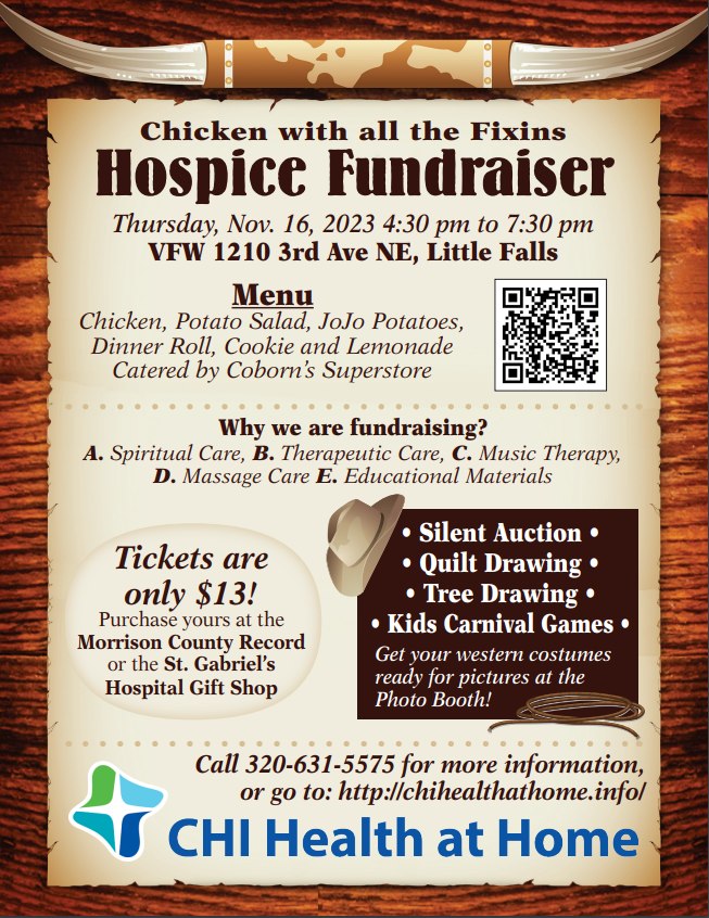 Chicken With All the Fixins: Hospice Fundraiser