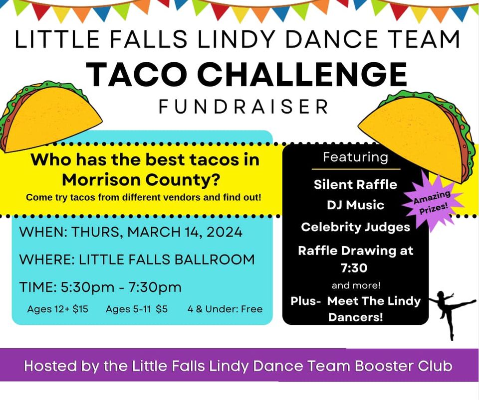 Little Falls Lindy Dance Team Taco Challenge Fundraiser