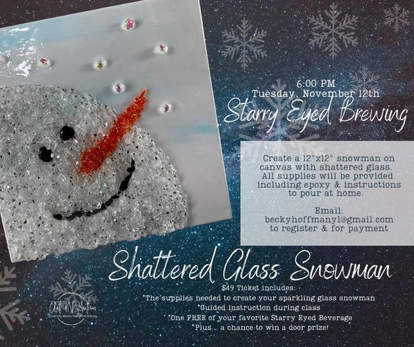 Shattered Glass Snowman
